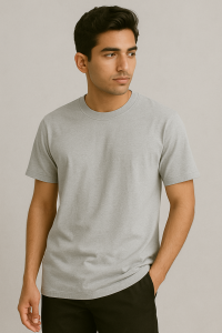 Heather grey regular fit tee