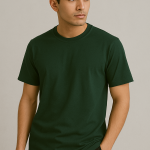 T-shirts men online in Pakistan – Dark Green Solid Men’s T-shirt