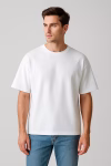 T-shirts men online in Pakistan – White drop shoulder oversized t-shirt