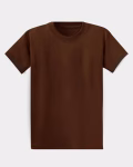 T-shirts men online in Pakistan – Dark Brown half sleeves cotton-poly t-shirt