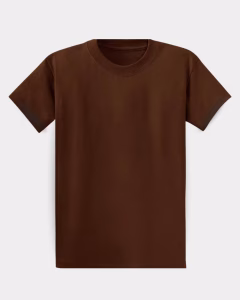 T-shirts men online in Pakistan – Dark Brown half sleeves cotton-poly t-shirt