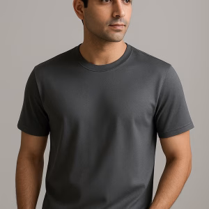 Steel Grey Round Neck Men’s T-Shirt for Men by Mekasually in Pakistan