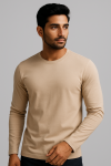 beige fullsleeves tshirt