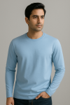 Light Blue Full-sleeves T-shirt