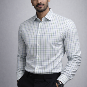 Men formal check shirt