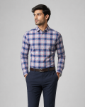 Blue Pink White Check Formal Shirt