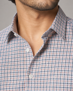 Grey White Micro-Check Formal Shirt - Image 3