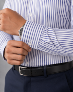 Fine Pinstripe Grey Formal Shirt - Image 2