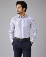 Fine Pinstripe Grey Formal Shirt