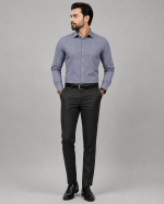 Grey Heather Cotton Formal Shirt