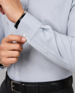 Light Blue Grey Cotton Formal Shirt - Image 2